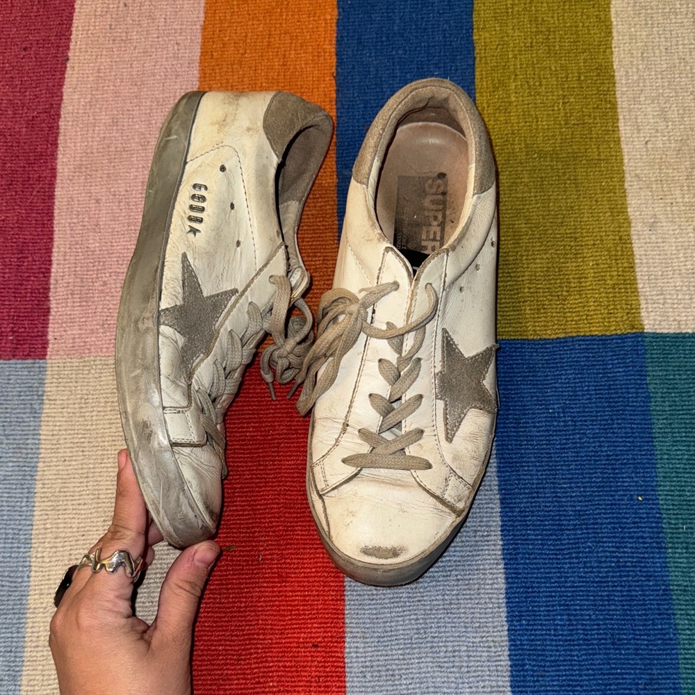 Golden goose - White and Gray Star Sneakers